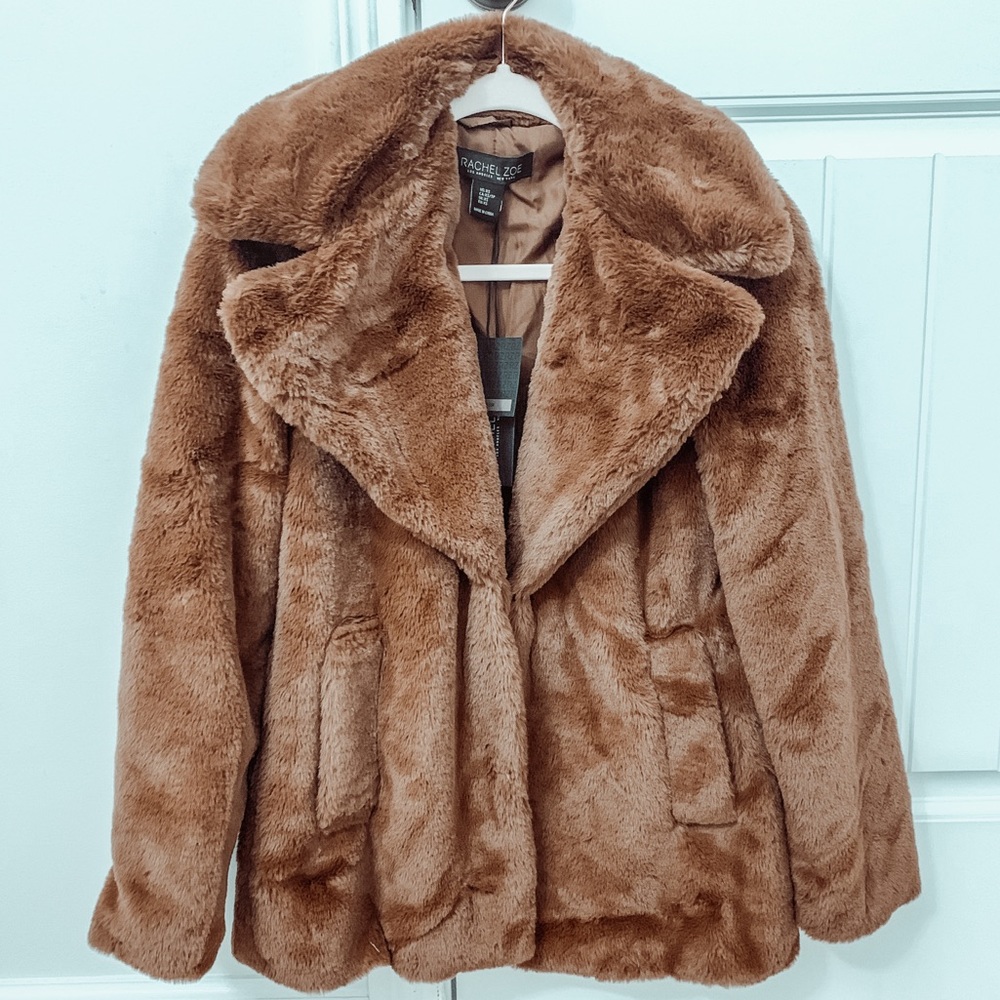 NWT Rachel Zoe faux fur jacket